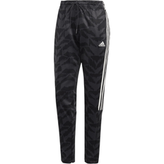 Bomuld - Dame - Fodbold Bukser adidas Tiro Suit Up Lifestyle Track Pant - Carbon/Black/Multicolor/White