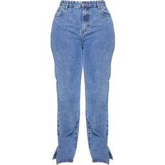 PrettyLittleThing 26 - Dame Bukser & Shorts PrettyLittleThing Split Hem Jeans Plus Size - Vintage Wash