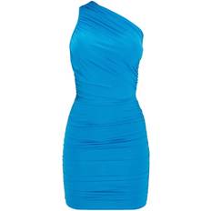 4 - Blå - Korte kjoler PrettyLittleThing Ruched One Shoulder Bodycon Dress - Blue