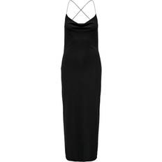 Dame - Lange kjoler - Polyester - Sort Only Fox Regular Fit U-Neck Dress - Black