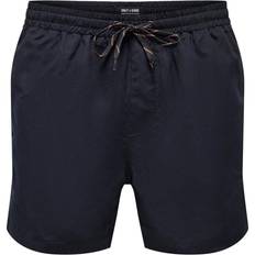 Sort Badebukser Only & Sons Normal Passform Shorts - Black