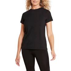 Dame - Sort - Viskose T-shirts & Toppe Boody Crew Neck T-shirt - Black