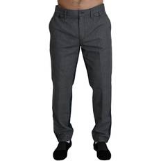 Dolce & Gabbana DG Gray Dress Denim Trousers Cotton Pants Gray IT50