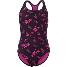 Badetøj Speedo Boom Logo Medalist Swimsuit - Black/Electric Pink (812858)