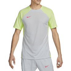 Nike Herre - L - Mesh - Udendørsjakker T-shirts Nike Dri-FIT Strike Short-Sleeve Football Top Men's - Pure Platinum/Volt/Barely Volt/Hyper Pink