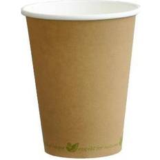 Kaffebæger Brun 25 cl, 1000 stk Med grøn bundtekst
