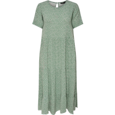Flæse - Grøn - Korte kjoler Tøj Only Abigail Life S/S Midi Dress - Chinois Green