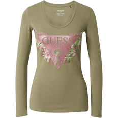 Guess Blomstrede - Grøn Tøj Guess Blouse Slim Fit - Green