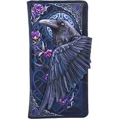 Nemesis Now Ravens Flight Black Wing Floral Embossed Purse 18.5cm