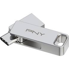 PNY 256 GB USB Stik PNY fdi256dulinktyc otg usb 3.2 c-type & type a 256gb metal silver