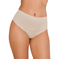 Spanx Beige Trusser Spanx Cotton Comfort Thong - Heather Oatmeal