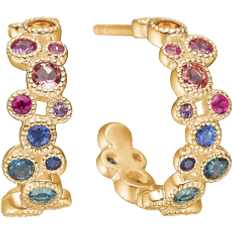 Mads Z Guldbelagt Øreringe Mads Z Luxury Rainbow Earrings - Gold/Multicolour