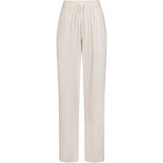 42 - L Bukser & Shorts Neo Noir Sonar Drapy Linen Pants - Natural