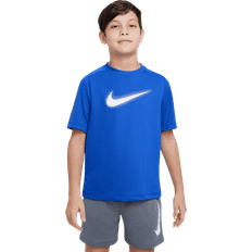 Nike Multi-Dri-FIT-træningsoverdel med grafik til større børn drenge blå