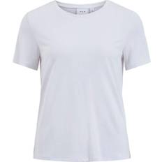 Vila Hvid T-shirts Vila Modala Short Sleeved Round Neck Top - Optical Snow