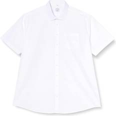 56 - Herre Skjorter Seidensticker Non-iron Fil a Fil Short Sleeve Business Shirt - White