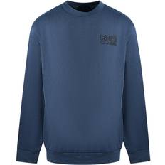 Roberto Cavalli Sweatere Roberto Cavalli Class Print Logo Jumper - Navy Blue