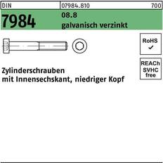 Sonstige Dør- & Vinduesbeslag Sonstige Zylinderschraube Kopf DIN 7984 Stahl 8.8 galv.verz. M5