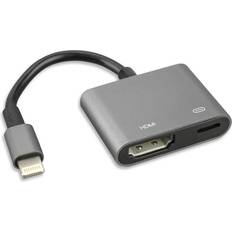 HDMI-kabler - Han – Hun 4smarts Lightning - HDMI/Lightning M-F Adpater 0.1m