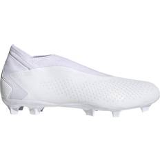 40 - Slip-on - Unisex Fodboldstøvler adidas Predator Accuracy.3 Laceless Firm Ground - Cloud White/Core Black