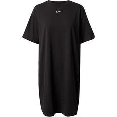 Korte kjoler - Sort - XXS Nike Sportswear Phoenix Fleece Oversized 3/4-Sleeve Dress - Black/Sail