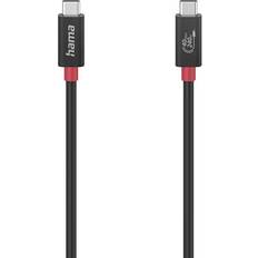 Hama USB C-USB C - USB-kabel Kabler Hama Cable USB-C USB4 Gen3 Black 1.0m