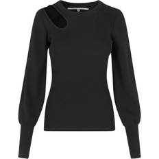 Second Female Polyamid Overdele Second Female Lee Knit O-Neck Top - Black