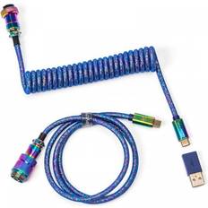 Keychron Premium Coiled Aviator Cable Type-C Rainbow