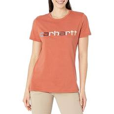Carhartt Dame - L T-shirts & Toppe Carhartt Women's Plus Multi Logo T-shirt - Terracotta