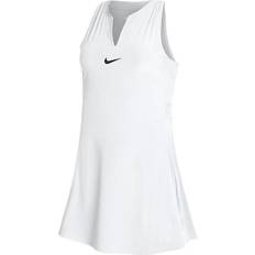 Nike Dame Kjoler Nike Women's Dri-FIT Advantage Tennis Dress - White/Black