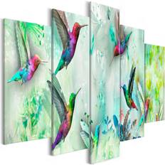 Artgeist trykt lærred Colourful Hummingbirds Billede