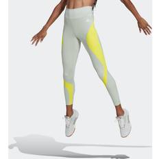 Adidas Dame - Gul Bukser & Shorts adidas Training Essentials HIIT Colorblock 7/8 tights Linen Green Beam Yellow