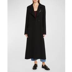 Chloé Sort Frakker Chloé Long wrap coat Black 100% Wool, Horn Bubalus Bubalis, Farmed, COO India