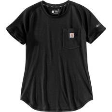 Carhartt Dame T-shirts & Toppe Carhartt Women's Force Relaxed Fit Midweight Pocket T-Shirt, Black
