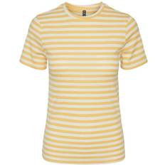 Pieces Bomuld - Gul T-shirts & Toppe Pieces Ruka T-Shirt Damer Størrelse: Gul
