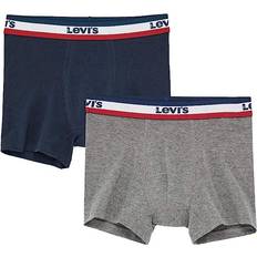 Levi's Bomuld Boxershorts Levi's Kid's Boxers Briefs 2-pack - Grey Heather/Grey