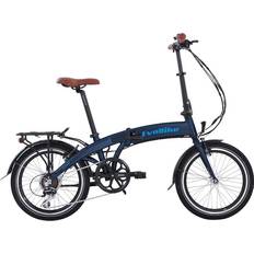 Sammenklappelige el-cykler - Unisex El-bycykler Evobike Travel 378Wh -Blue Unisex