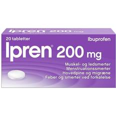 Ibuprofen Håndkøbsmedicin Ipren 200mg 20 stk Tablet