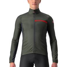 Castelli Overtøj Castelli Squadra Stretch Cycling Jacket, Military Green/Dark Grey