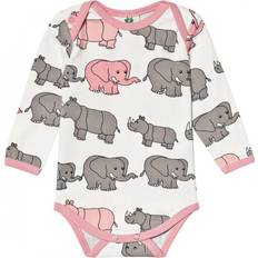 Småfolk Piger Børnetøj Småfolk Body Elephant - Silver Pink (91-3013)