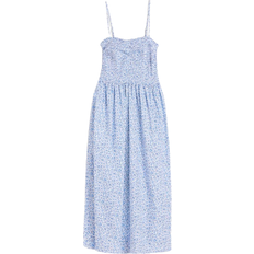 H&M Smocked Dress - White/Blue
