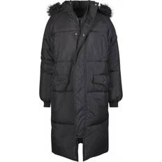 Urban Classics Kunstpels Overtøj Urban Classics Ladies Oversize Faux Fur Puffer Coat - Black
