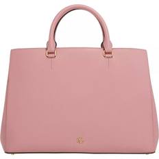 Ralph Lauren Crosshatch Leather Hanna Satchel Woman Handbag Light pink Size Bovine leather Pink