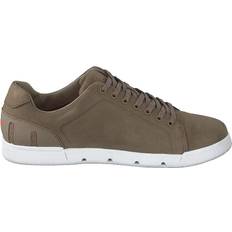 Swims Læder Sko Swims Breeze Tennis Leather Sneakers M - Timber Wolf/White