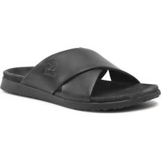 Kamik Herre Sko Kamik Marty Men's Leather Slide Sandals, 13, Black
