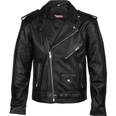 Brixton Skind Tøj Brixton Jackknife Leather Jacket - Black