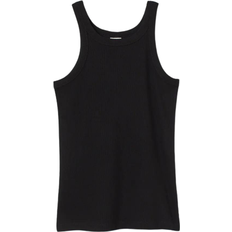 32 - 3XL - Dame Toppe H&M Ribbed Vest Top - Black
