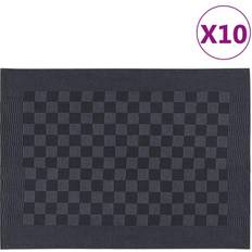 VidaXL Håndklæder vidaXL 10 stk. bomuld Viskestykke Sort (70x50cm)