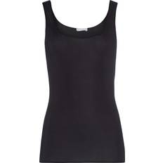 Hanro T-shirts & Toppe Hanro Cotton Seamless Tank Top, Black Serie: Cotton Seamless