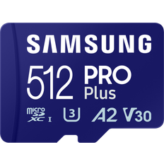 Samsung 512 GB - microSDXC Hukommelseskort Samsung PRO Plus MicroSDXC UHS-I U3 V30 A2 130/180MB/s 512GB